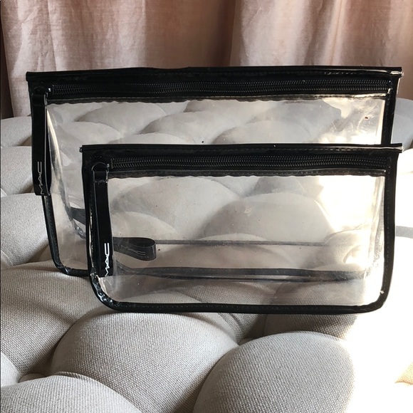 Mac Cosmetics Bags Set Of Two Clear Makeup Poshmark